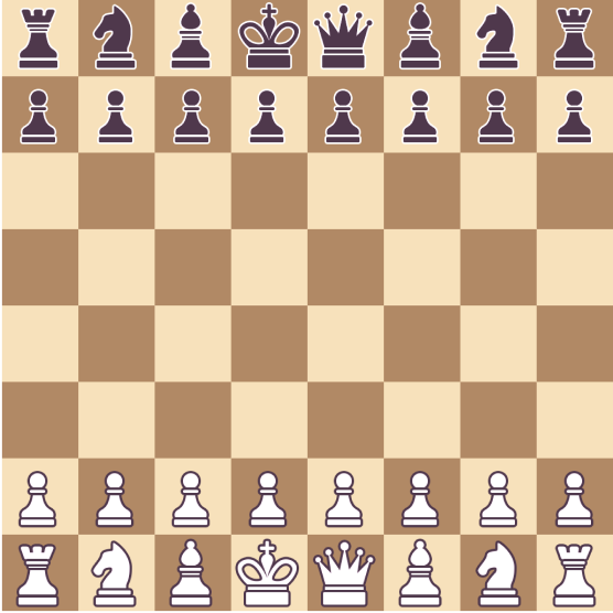 Chess board in initial position